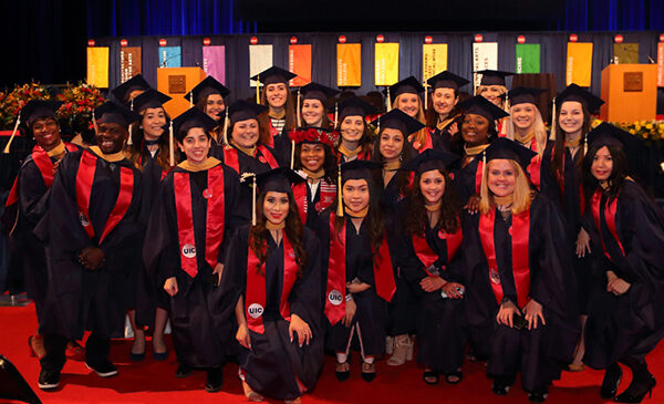 Group of UIC students at graduation