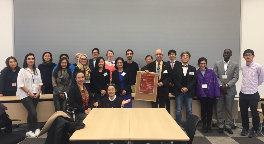 Yolanda Suarez-Balcazar and Fabricio Balcazar with attendees of a workshop