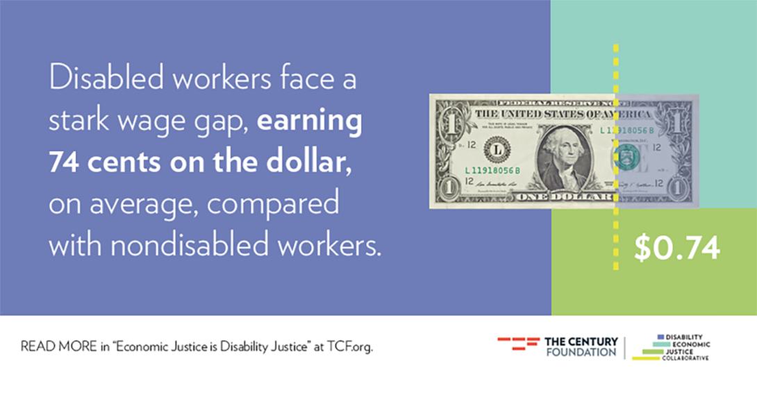 Disabled workers face a stark wage gap, earning 74 cents on the dollar, on average, compared with nondisabled workers. Read more in 