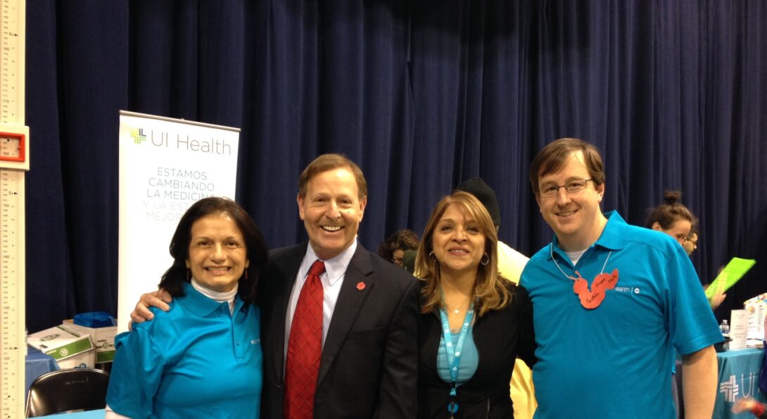 Yolanda Suarez Balcazar, Robert Barish, Pilar Carmona and Brian Layden pose for a picture.