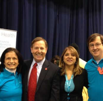 Yolanda Suarez Balcazar, Robert Barish, Pilar Carmona and Brian Layden pose for a picture.
                  