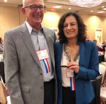 Tamar Heller is pictured with Tony Paulauski, the award’s namesake, and former Executive Director of the Arc of Illinois.
                  