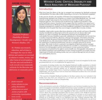 Flyer featuring a photo of Akemi Nishida and an introduction to her research
                  