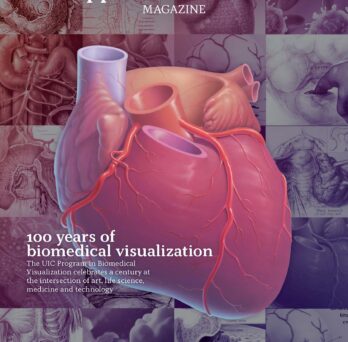 Illustration of human heart by Jane Hurd superimposed over a composite image created by Samantha Bond comprised of artwork by Tom Jones, Liza Knipscher, Scott Barrows, Jane Hurd, Nicole Ethen, Angela Gao and Dani Bergey.
                  